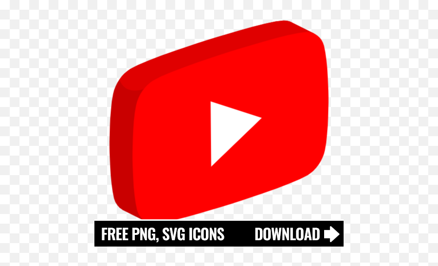 Free 3d Youtube Logo Icon Symbol Png Svg Download - Transparent 3d Youtube Logo Png,Youtube Downloader Icon