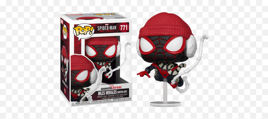 Marvelu0027s Spider - Man Miles Morales Miles Morales In White Spider Man Miles Morales Funko Pop Winter Suit Png,Blackpop Icon Pack