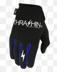 Thrashin Supply Stealth Glove - BlackBlue Safety png