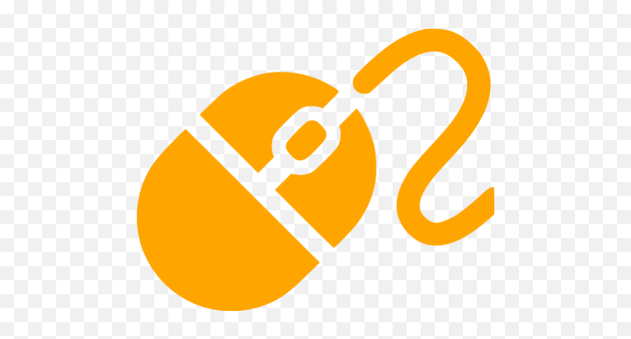 Orange Mouse Icon - Free Orange Computer Hardware Icons Icon Mouse Png,Computer Pointer Icon