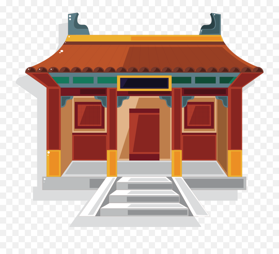 Ancient Chinese Temple Png Transparent - Traditional Chinese House Illustration,Temple Png