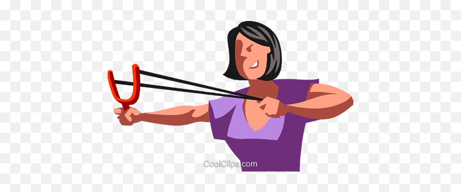 Businesswoman With A Slingshot Royalty Free Vector Clip Art - For Women Png,Slingshot Icon