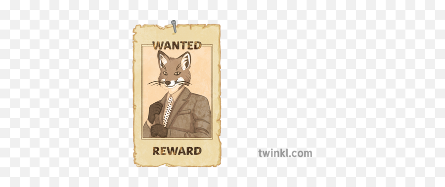 Mr Fox Wanted Poster English Fantastic Roald Dahl Ks3 Ks4 - Cartoon Png,Wanted Poster Png