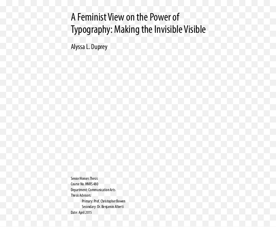 Pdf A Feminist View - Typography And Gender Thesis Png,Feminist Icon Cross Stitch