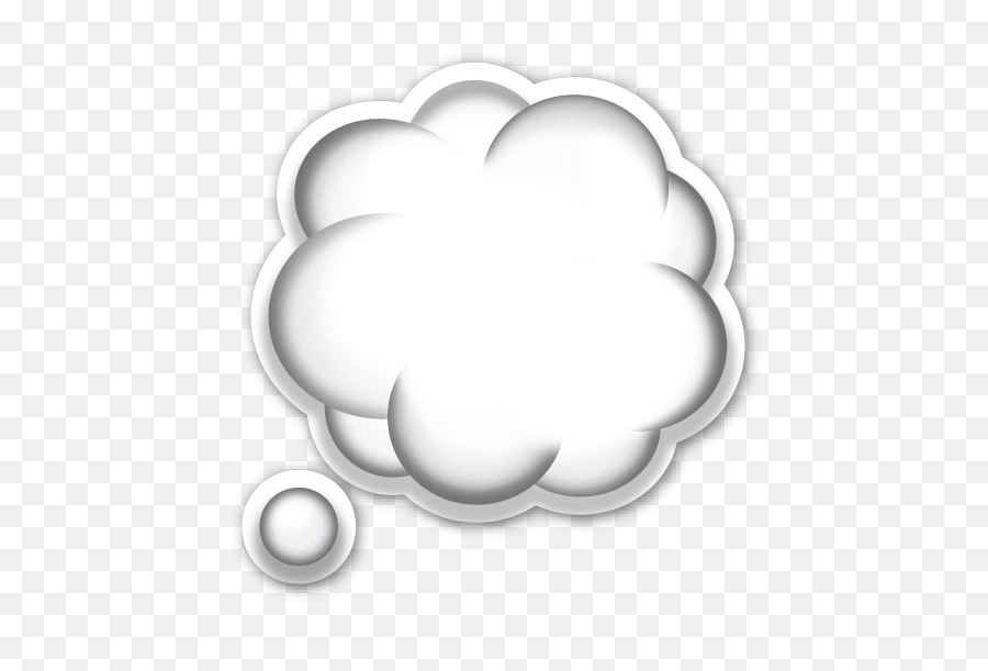 Sticker Is The Large 2 Inch Version - Thought Balloon Emoji Png,Cloud Emoji Png