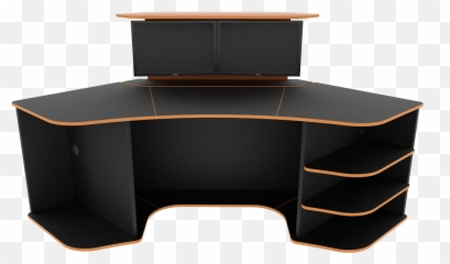 The R2s Gaming Desk From Our Series With Remote Lift - Gaming Desk Black Png,Computer Desk Png