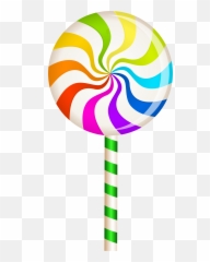 Multicolor Swirl Lollipop Png Clip Art - Lollipop Clipart Png,Lollipop Transparent