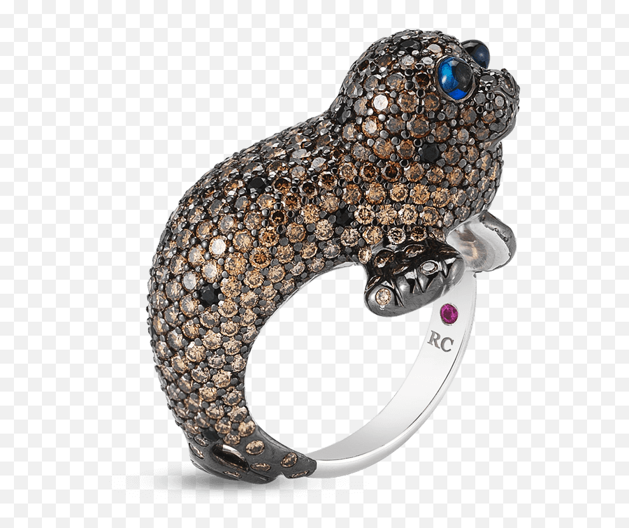 Seal Ring With Diamonds And Sapphires - Ring Png,Gold Seal Png
