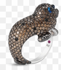 Seal Ring With Diamonds And Sapphires - Ring Png,Gold Seal Png