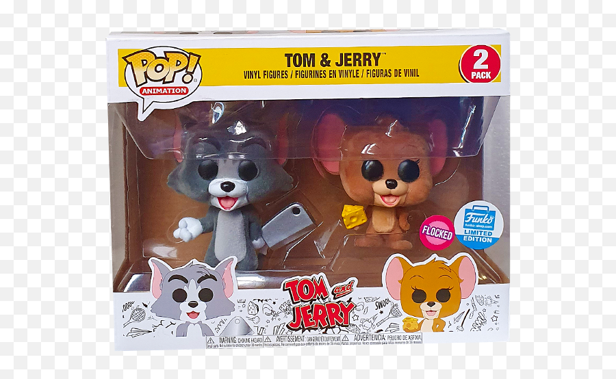Tom And Jerry - Tom U0026 Jerry Flocked Funko Shop Exclusive Pop Vinyl Figure 2pack Tom And Jerry Funko Pop Flocked Png,Tom And Jerry Transparent