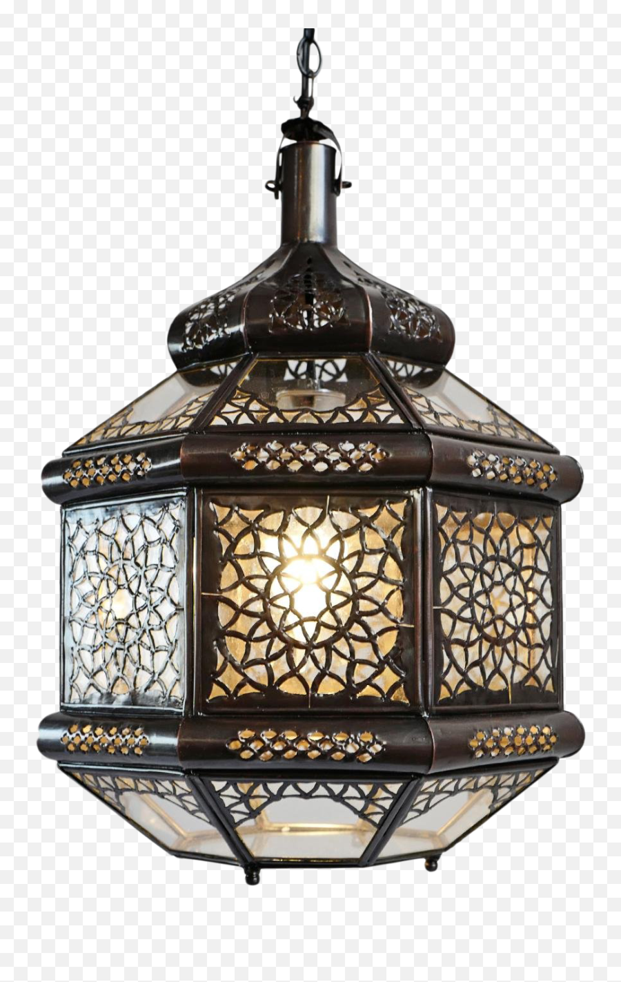 Metal Work U0026 Clear Glass Moroccan Lantern - Moroccan Langern Png,Lanterns Png