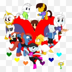 Download Derjuin Asgore Dreemurr Asriel Chara - Ponytale Undertale png