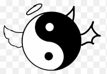 Yinyang Sticker - Ying Yang Transparent Cartoon Jingfm Easy Drawings png