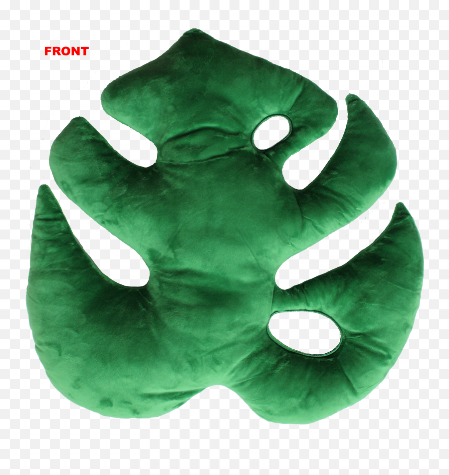 Set Of 2 - Two Sided Monstera Deliciosa Plush Pillow Plush Png,Monstera Leaf Png