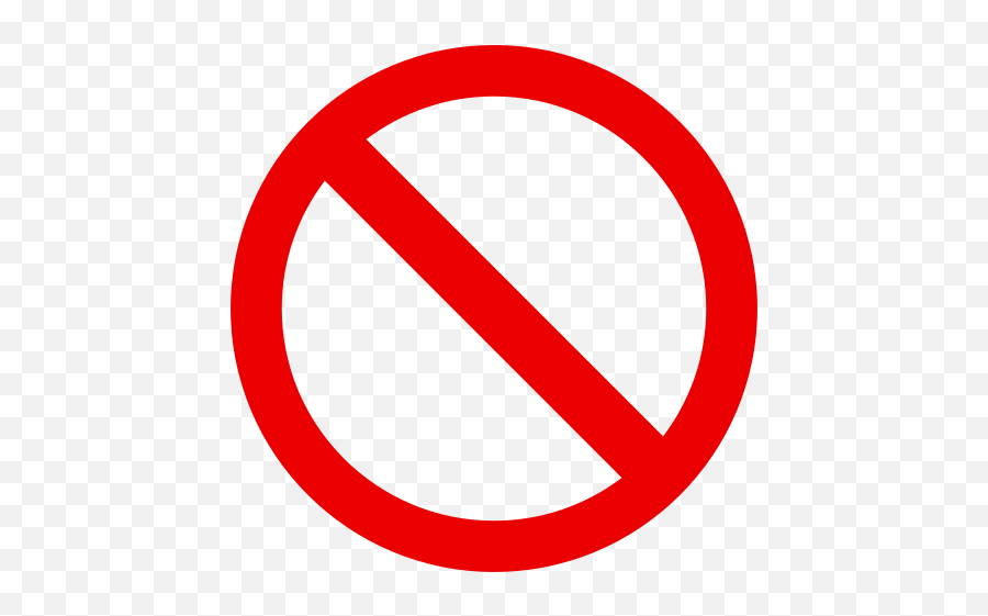 No Entry Sign Emoji For Facebook Email U0026 Sms Id 13002 - Red No Sign Png,Clapping Emoji Png