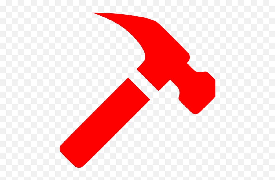 Red Hammer Icon - Free Red Hammer Icons Hammer Icon Red Transparent Png,Hammer Icon Png