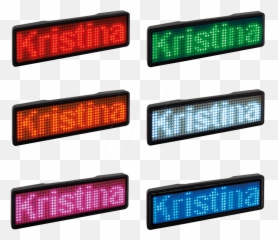 Led Name Sw Ws - Name Tag 11x44 Pixel USB Frame black white Diode png