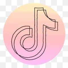 Tiktok Logo Farbverlauf Sticker - App Pink png