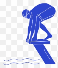 Female Swimmer Ready Blue - Transparent PNG u0026 SVG vector file Clip Art