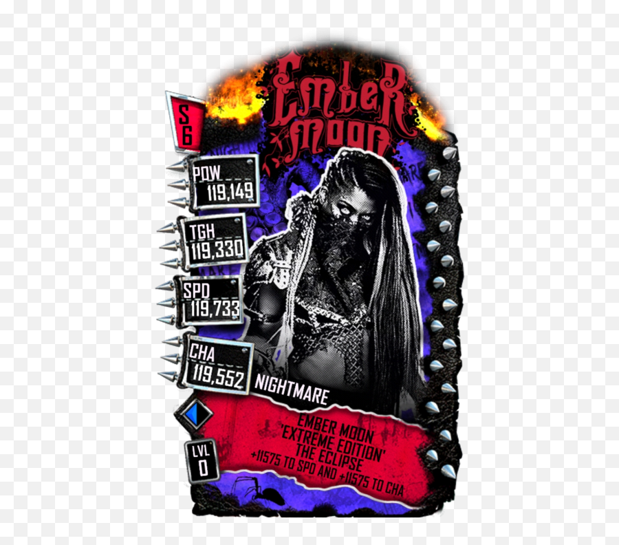 Ember Moon - Wwe Supercard Sting Vanguard Card Png,Ember Moon Png