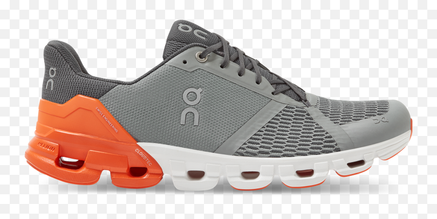 Supportive Running Shoe - Cloudflyer Men Grey Orange Png,Tennis Shoes Png