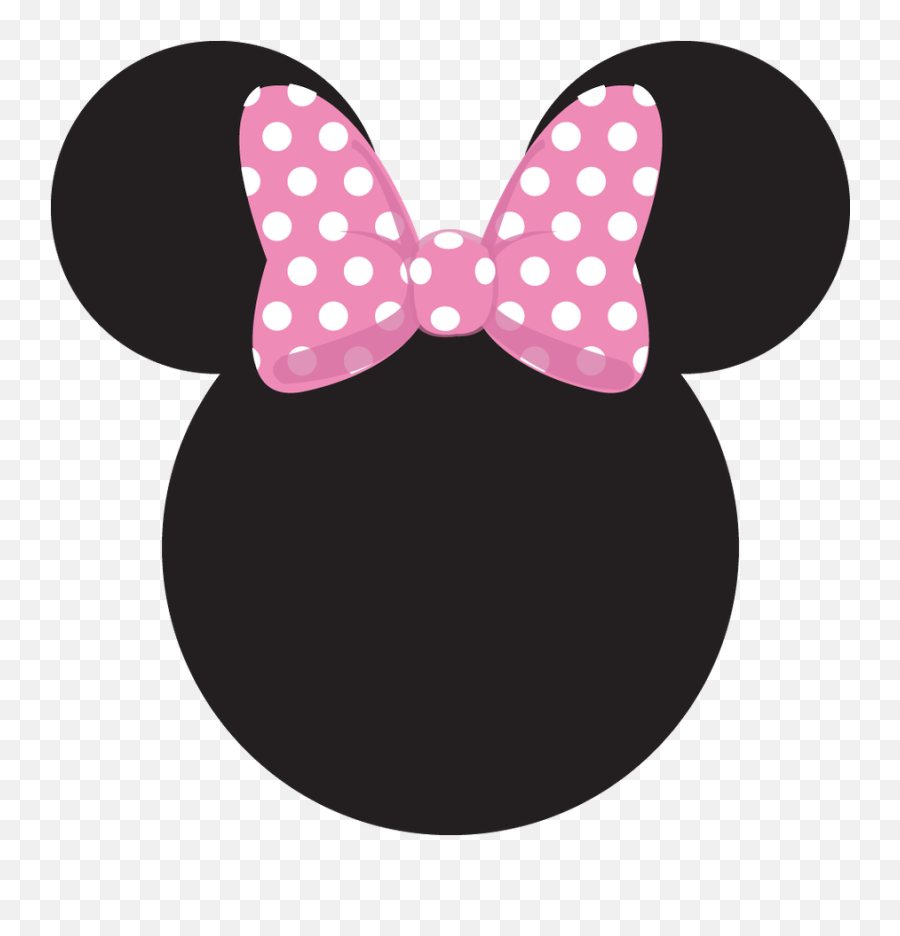Mickey E Minnie - 1minniepng Minus Minie Rosa Molde Minnie Mouse Pink Polka Dot Bow,Minnie Bow Png