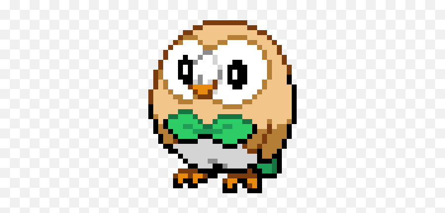 Rowlet - Pokemon Pixel Art Rowlet Png,Rowlet Png