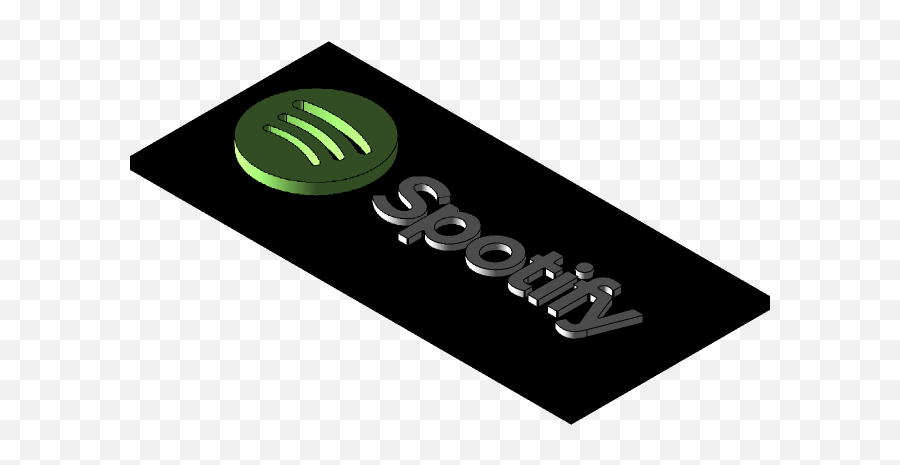 Spotify Logo 3d Cad Model Library Grabcad - Horizontal Png,Spotify Logo Transparent
