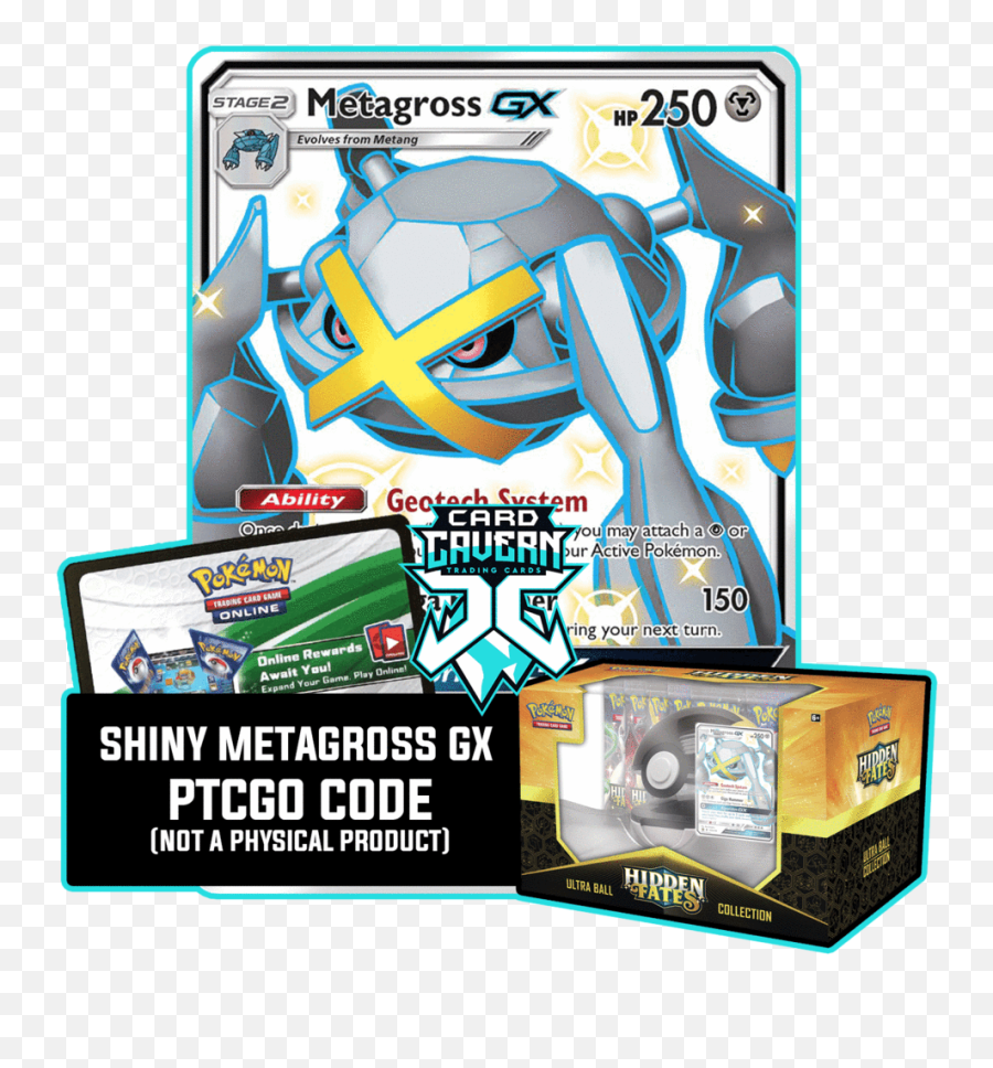 Shiny Metagross Gx Ptcgo Code - Shiny Gx Pokemon Cards Png,Metagross Png