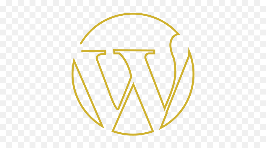 Yellow Wordpress Line Icon - Vertical Png,Wordpress Icon Png