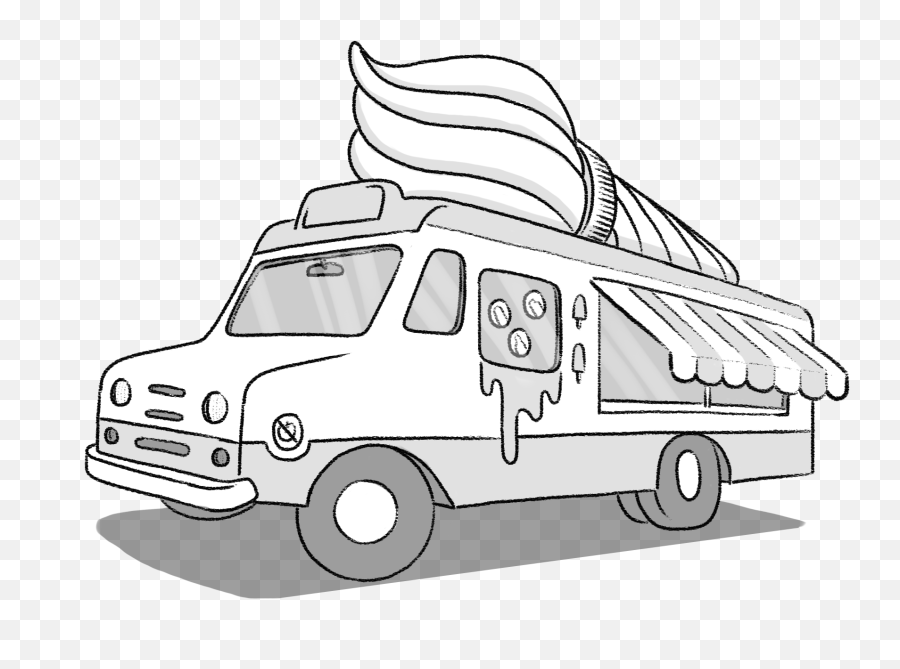 Ice Cream Truck Blueprints - Ice Cream Van Sketch Png,Ice Cream Truck Png