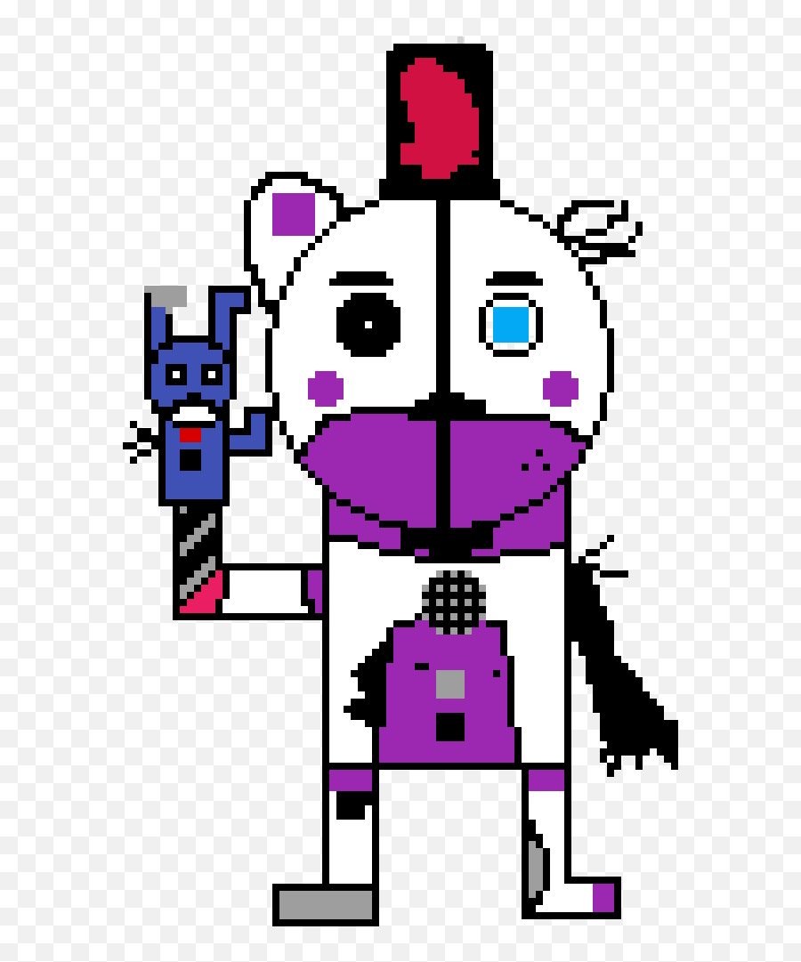 Pixilart - Withered Funtime Freddy By Zodiacdragon Dot Png,Funtime Freddy Png