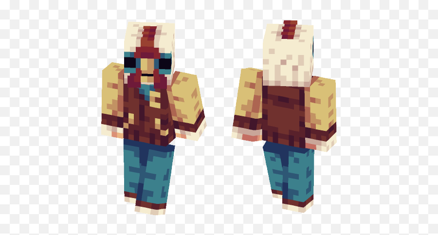 Minecraft Skin 8 - Pixelated, Dark Blue Jacket and Bright Light Blue a –  Creative Brick Builders