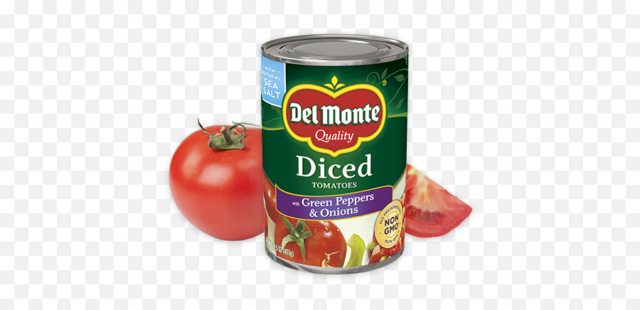 Diced Tomatoes With Green Pepper U0026 Onion Del Monte Foods Inc - Can Tomatoes With Peppers Png,Green Pepper Png