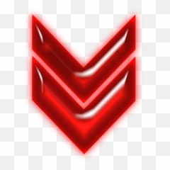 Download Double Arrow Neon Red - 3d Png