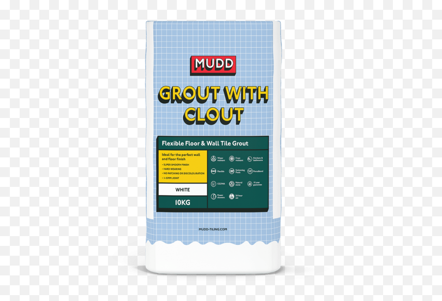 Mudd Grout With Clout Flexible Floor U0026 Wall Tile Dark Grey 10kg - Pattern Png,Clout Png