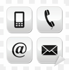 Sticker Contact Buttons Set - email envelope phone mobile Icon Mobile Symbol In Word png