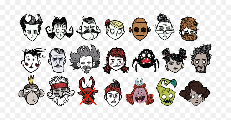 Лучшие персонажи дст. Don't Starve characters. Don t Starve персонажи. DST персонажи. Персонажи ДСТ портреты.