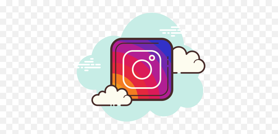 Instagram Icon In Cloud Style - Call Icon Aesthetic Clouds Png,Instagram Icon Images