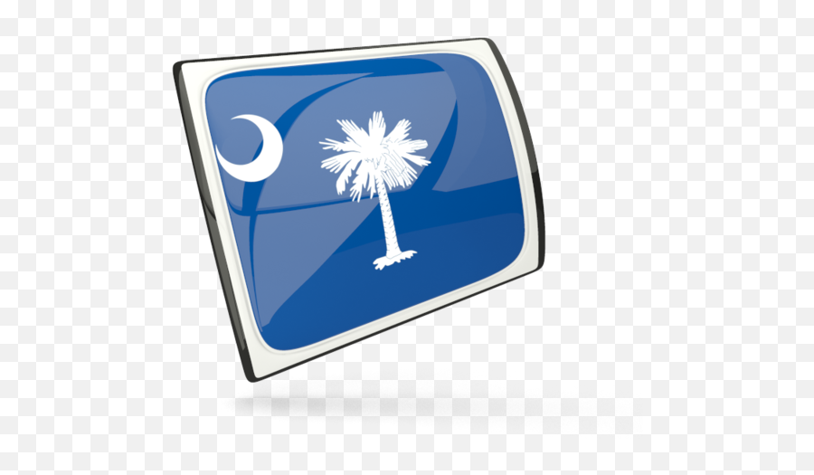 Glossy Rectangular Icon Illustration Of Flag Ofu003cbr U003e South - South Carolina Flag Map Png,Sc Icon