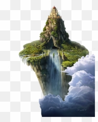 Water Fall Png - Floating Island,Floating Island Png