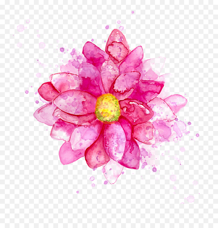 Flower Watercolor Painting Drawing - Watercolor Background Flowers Drawing With Colour Png,Watercolor Background Png