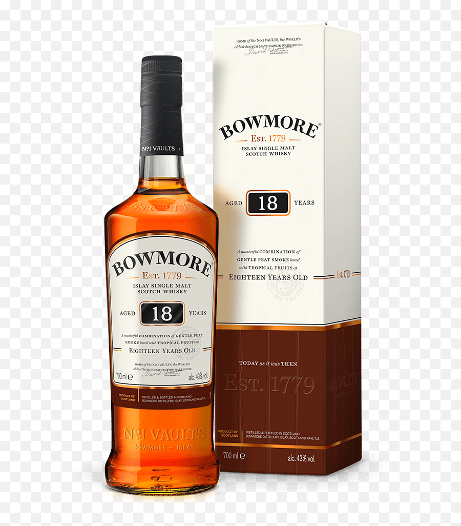 Bowmore Single Malt Scotch Whisky - Bowmore 18 Year Png,Whiskey Png