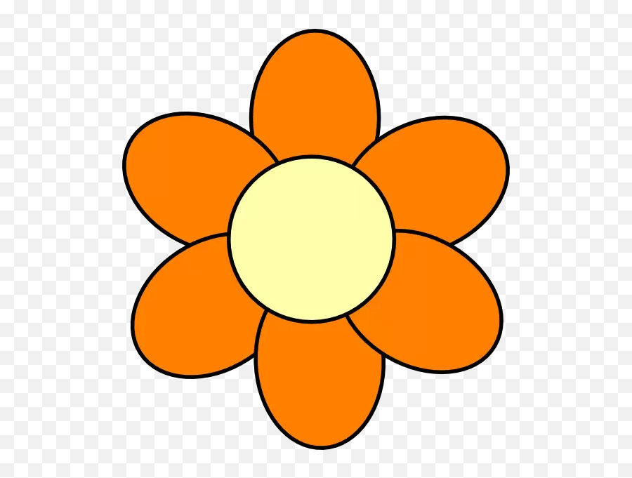 Flower Cartoon - Flower Clipart Orange Png,Flower Cartoon Png
