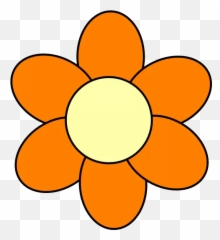 Flower Cartoon - Flower Clipart Orange Png,Flower Cartoon Png