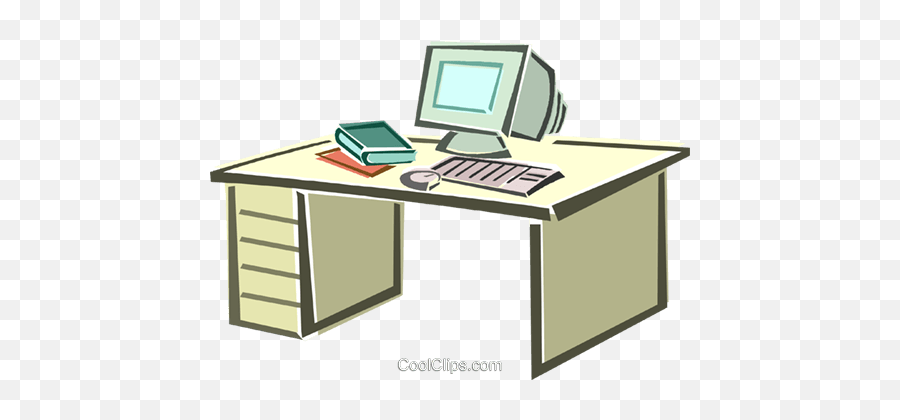 Computadora De Escritorio Libres Derechos Ilustraciones - Mesa Com Computador Png,Computadora Png