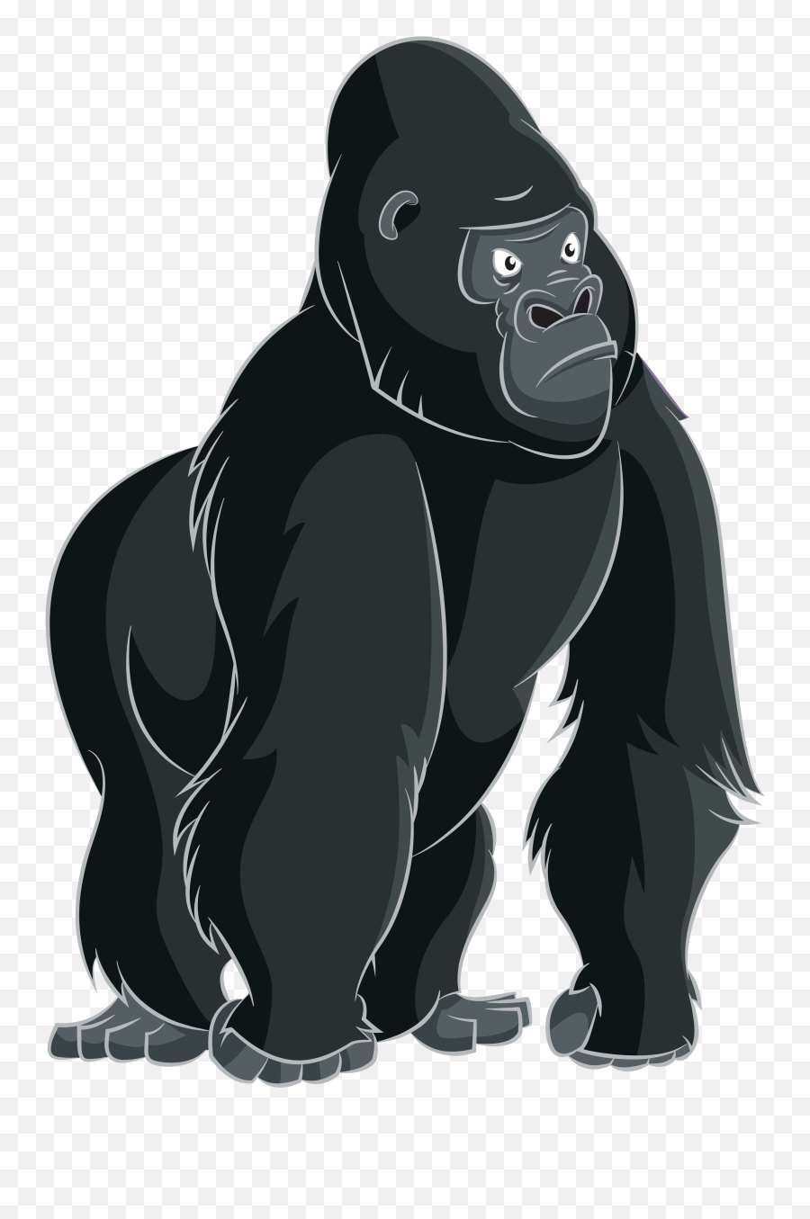 Gorilla Ape Cartoon Clip Art - Gorilla Clipart Png,Gorilla Cartoon Png