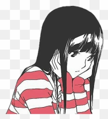Download Aesthetic Aesthetictumblr Sad - Anime Art Aesthetic Sad Png,Sad Girl Png