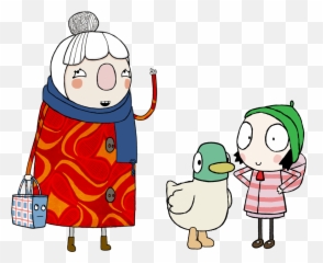 Duck Grandmother Transparent Png - Sarah And Duck Characters Names,Grandma Png