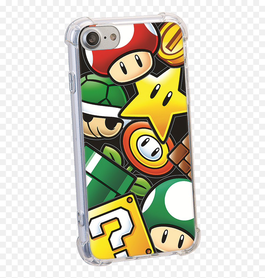 Nintendo Protective Iphone Case - Super Mario Icons Cartoon Png,Nintendo Switch Icon Png